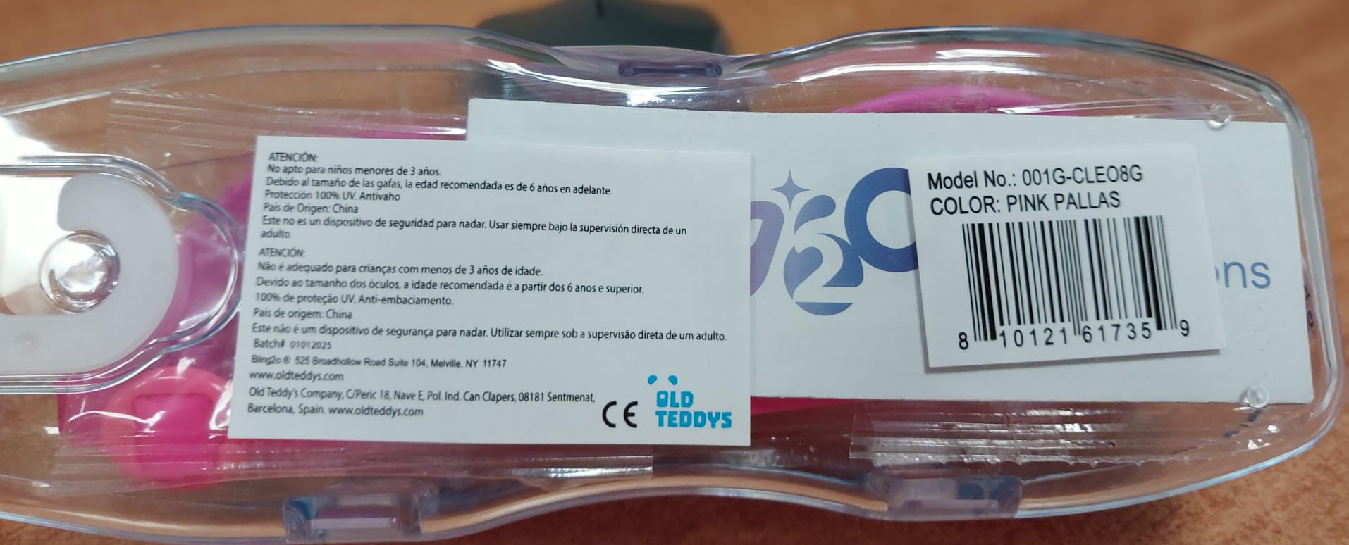 Gafas de Natación para Niños CleoPink Pallas - Bling2O 61735