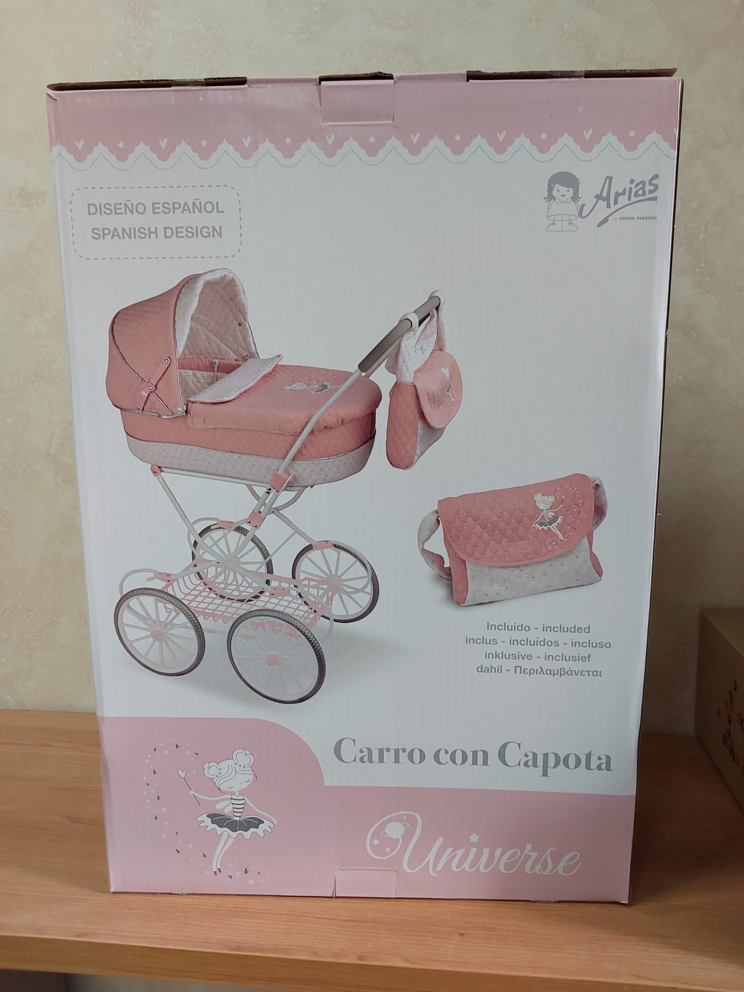 Coche con capota Universe con bolso 42x72x93 cm. (Altura manillar: 90 CM)40850