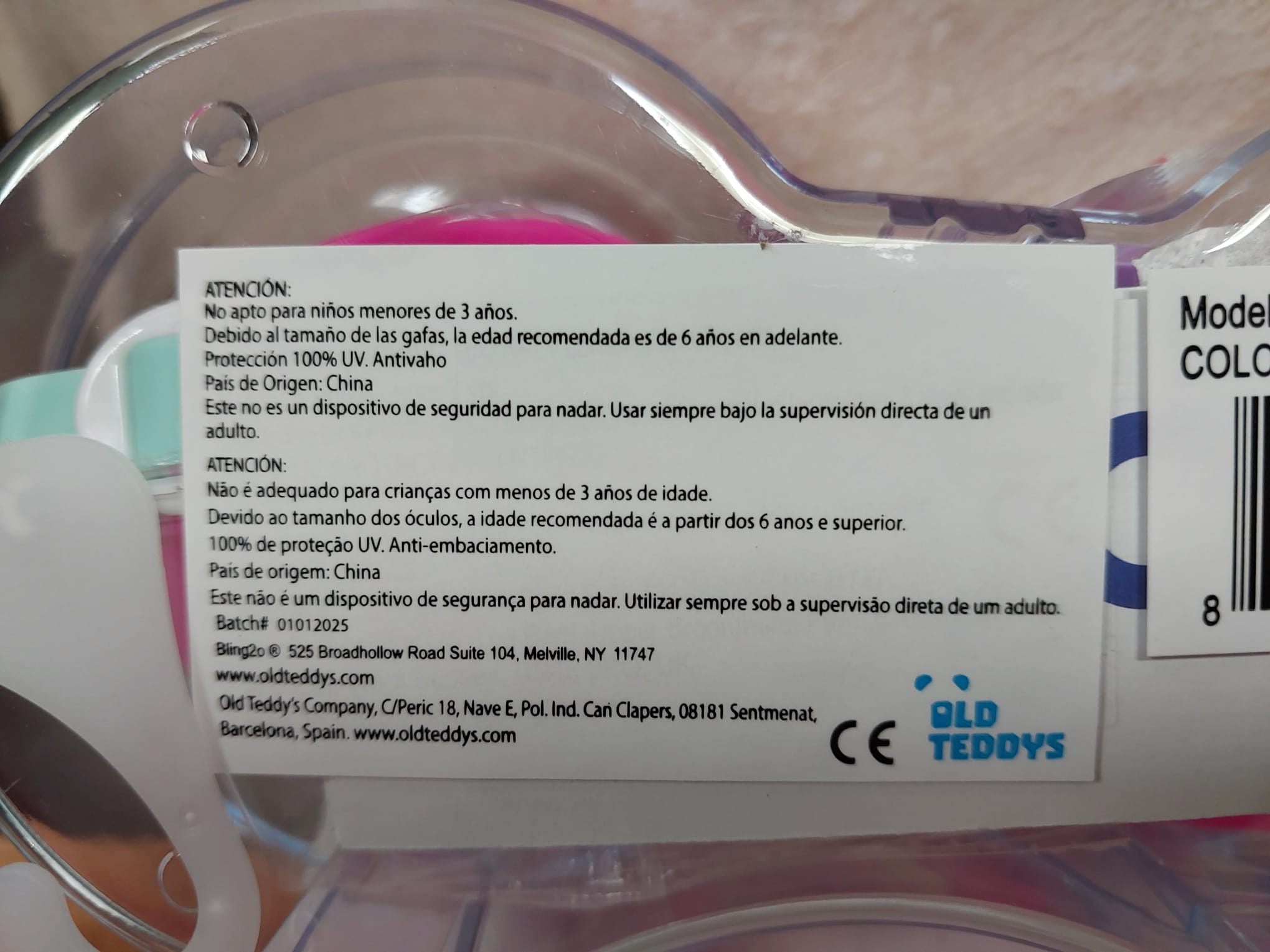 Gafas de Natación Infantiles Petals Purple Pertunia - Bling2O 61729