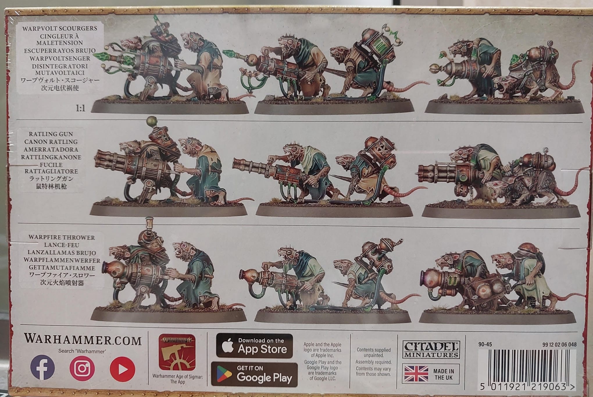 Miniatura skaven - warpspark weapon battery - warhammer 90-45