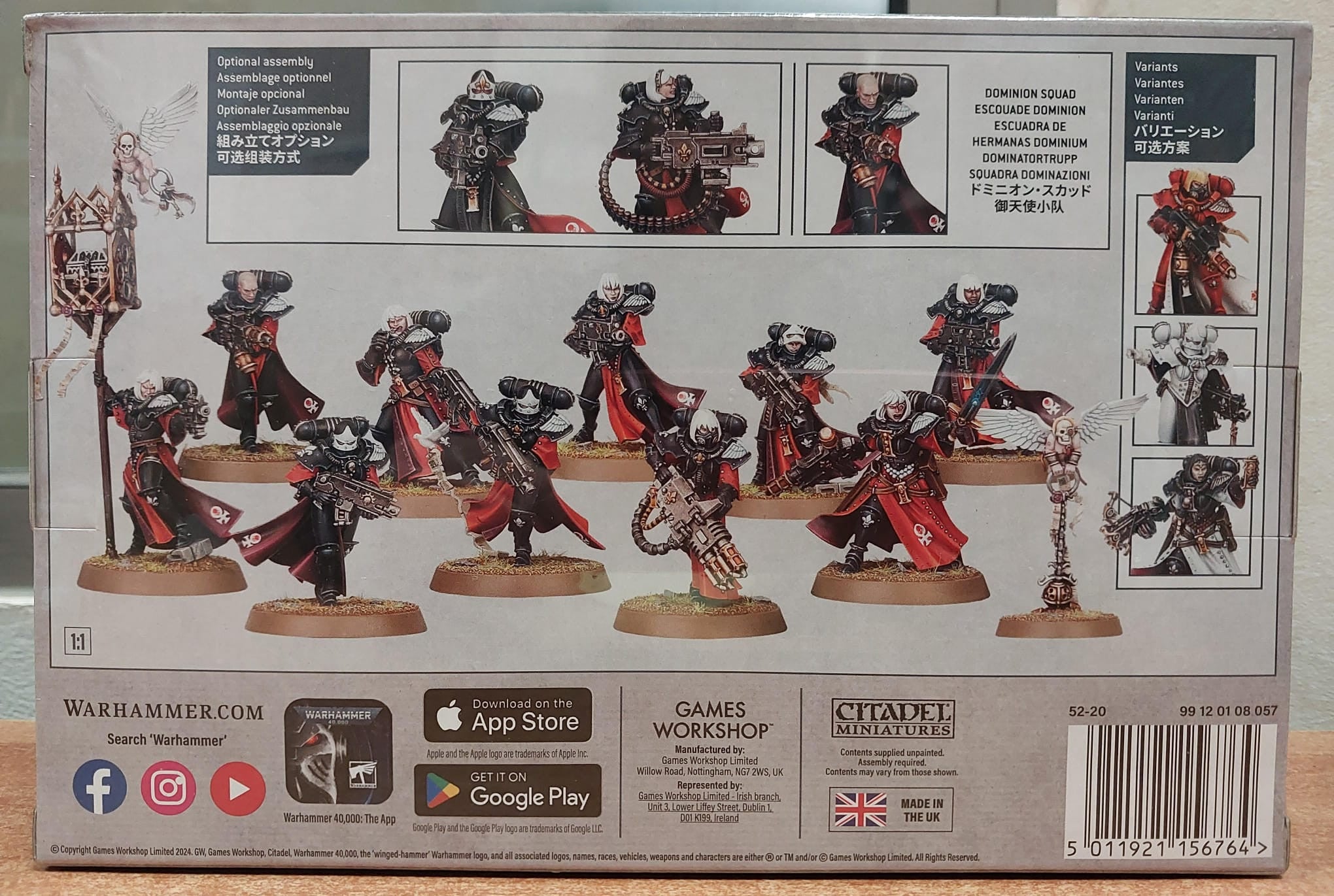 Miniaturas para pintar - escuadra de dominias de las adepta sororitas - warhammer 52-20