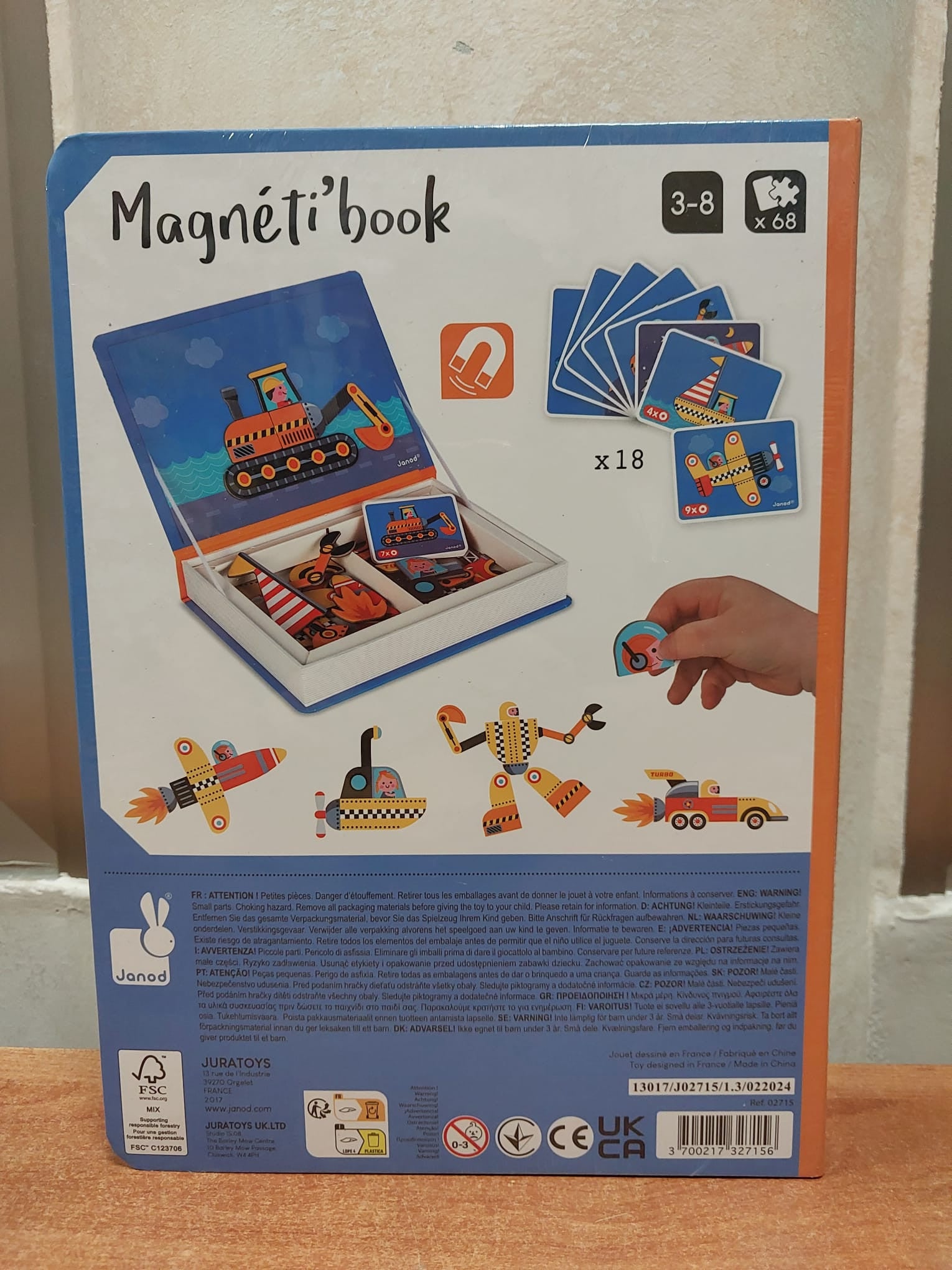 Juego educativo magnético bolidos magneti'book bolidos - janod j02715