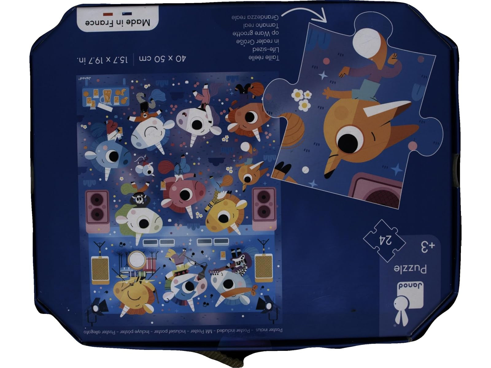 Puzzle infantil concierto de rock unicornios 24 piezas - janod 02544