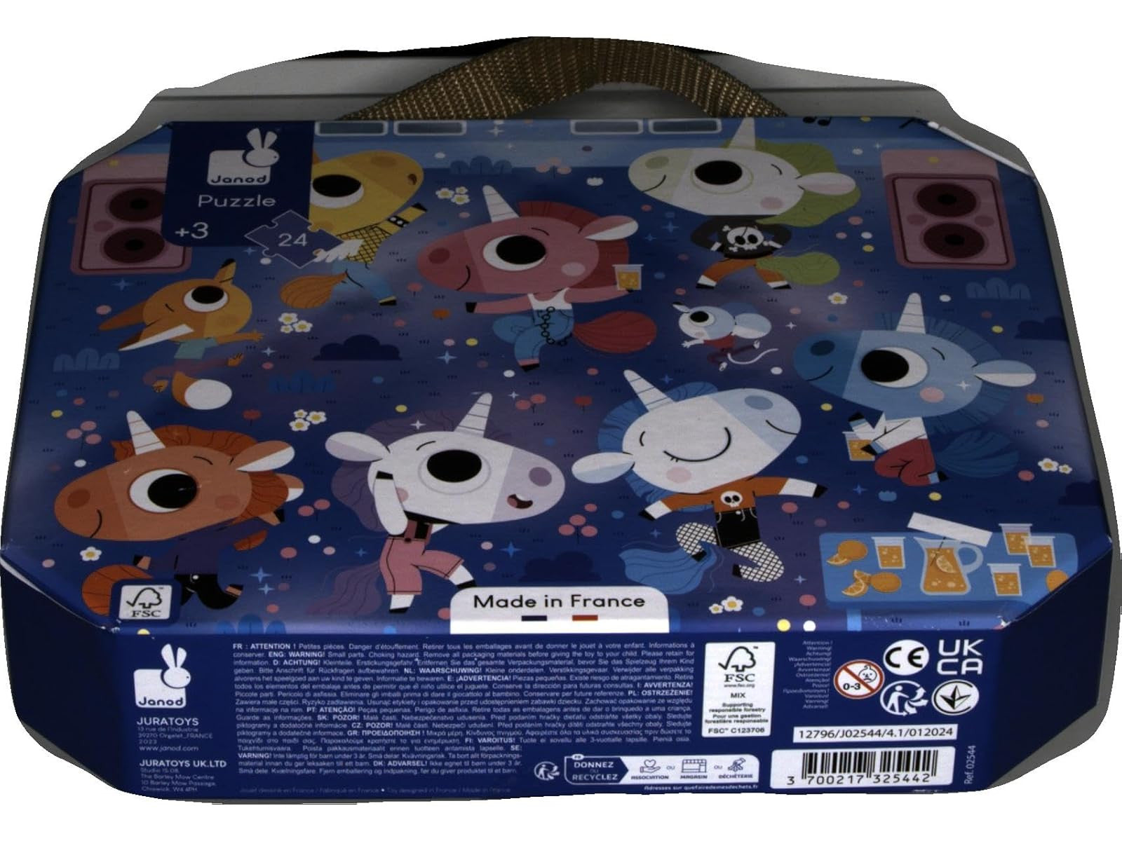 Puzzle infantil concierto de rock unicornios 24 piezas - janod 02544