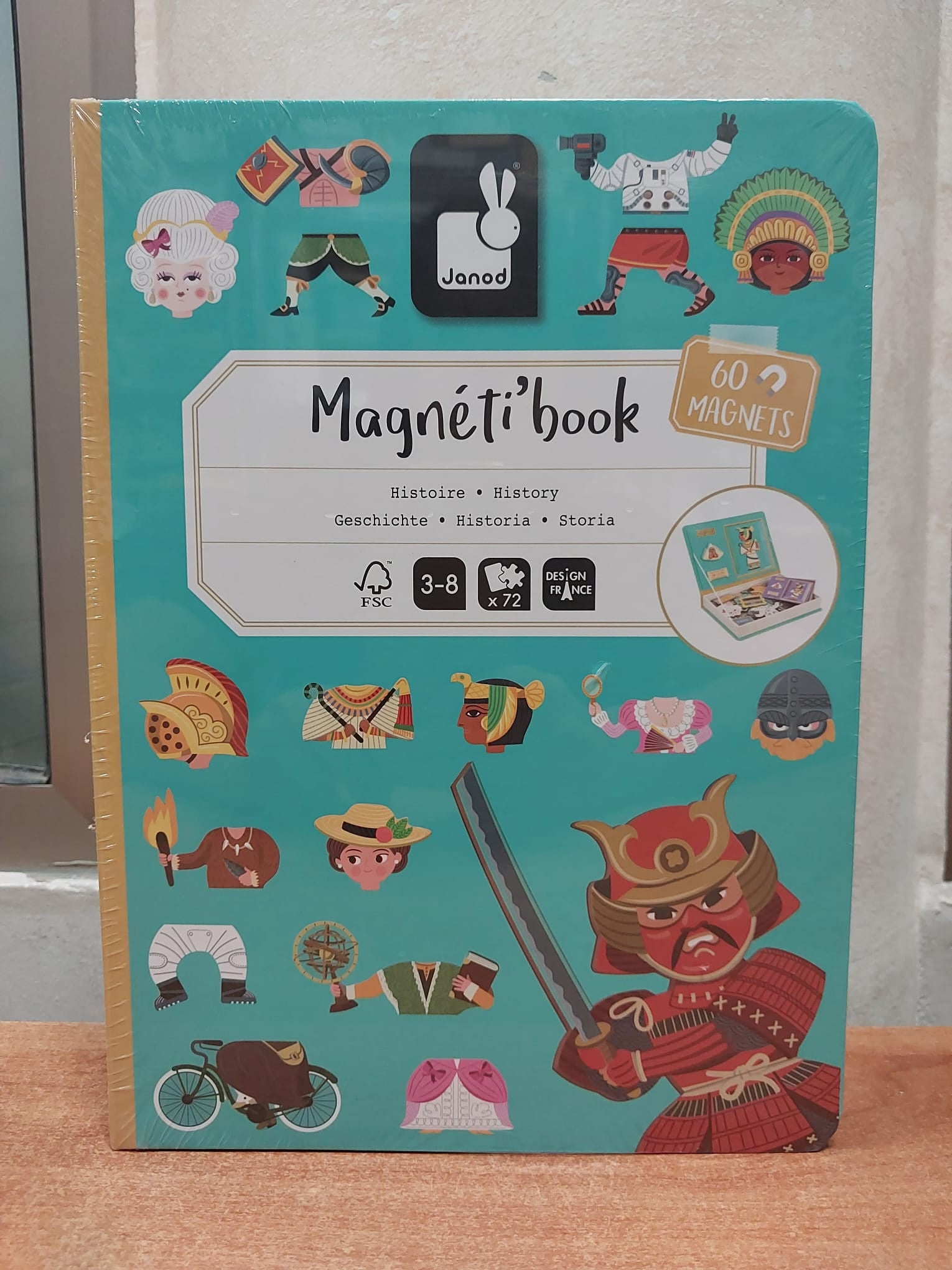Juego Educativo Magnético 60 Imanes Magnetic´book Historia - Janod 02598