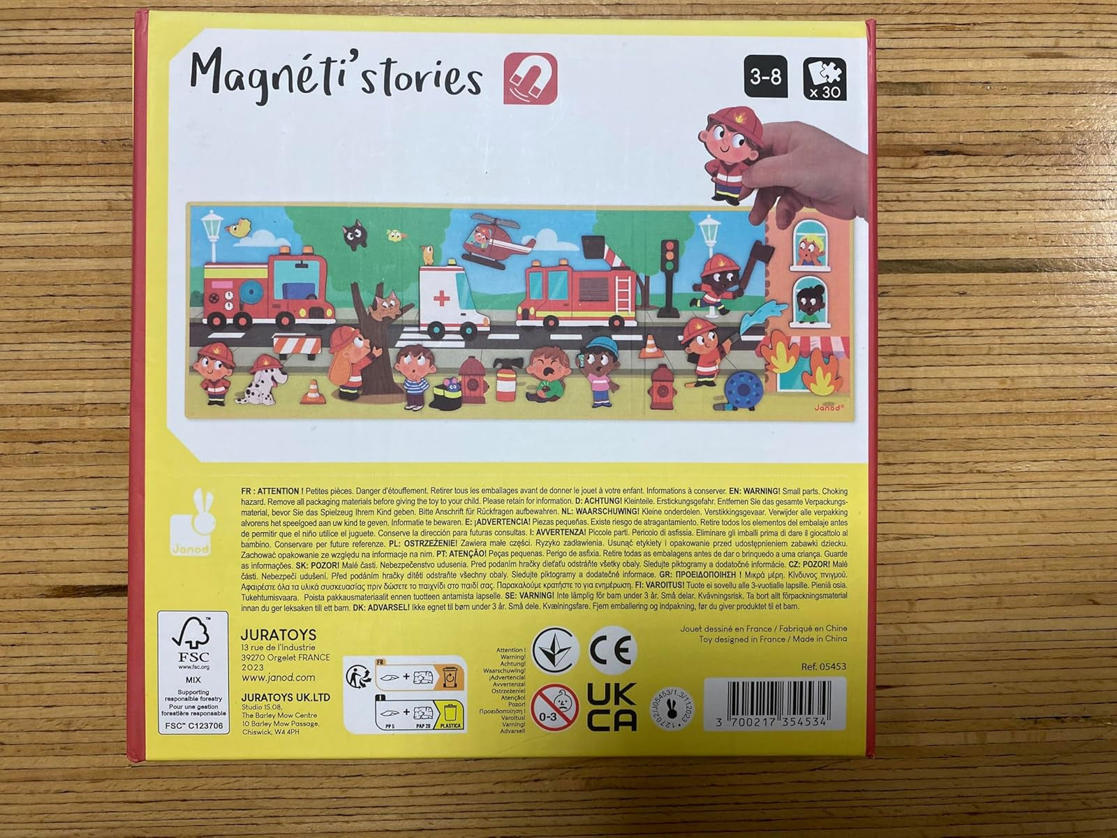 Juego Educativo Magnético 30 imanes Magnéti´Stories Los Bomberos - Janod 05453