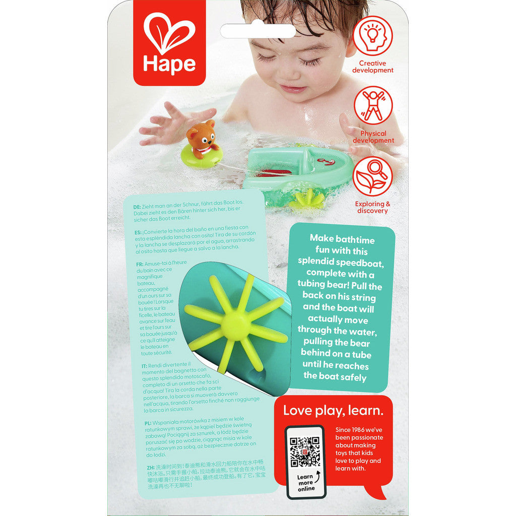 Juego de Baño - Lancha para la Bañera con Osito - Hape
