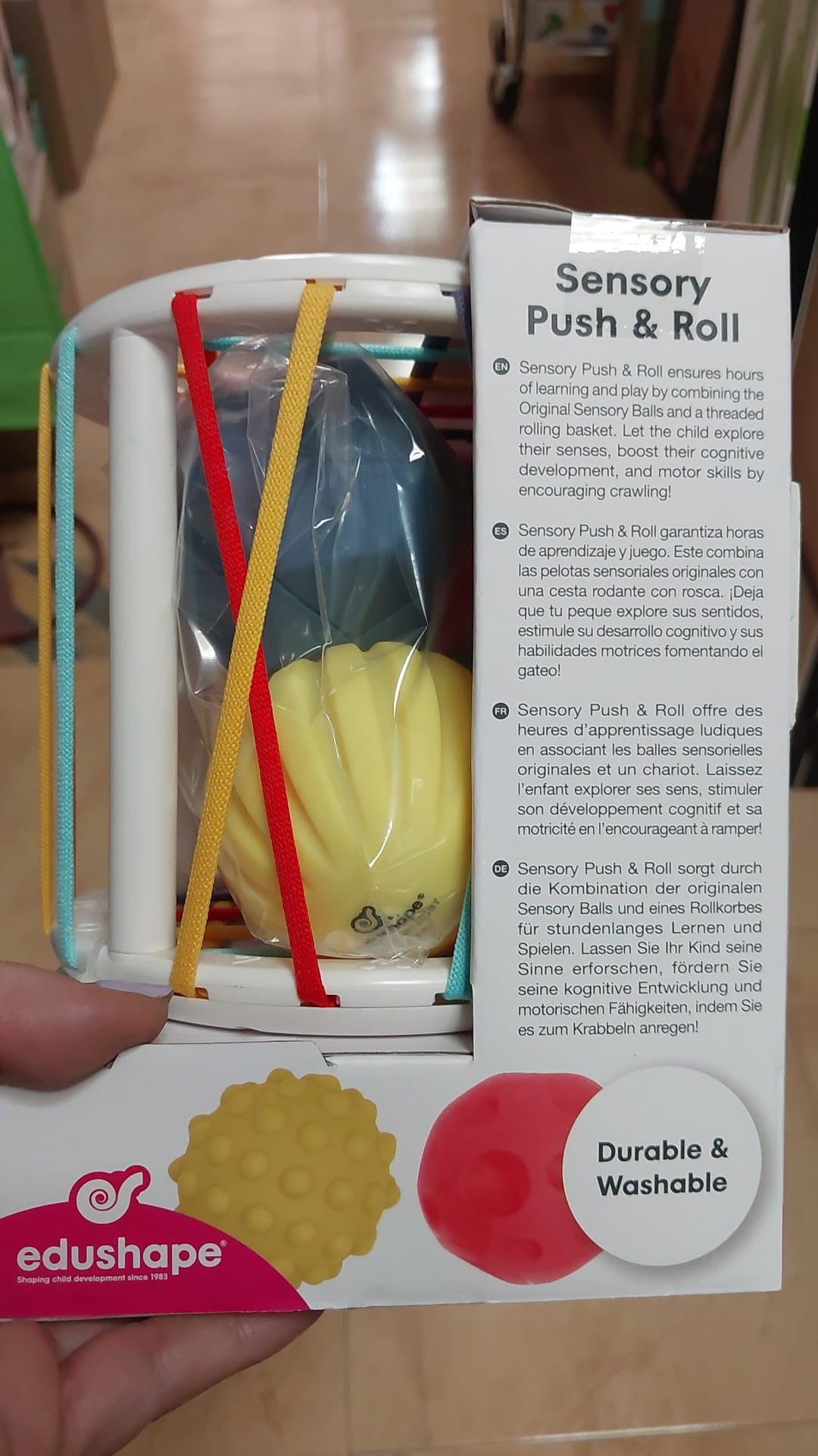 Juego sensorial de empujar y rodar -  Edushape 705105