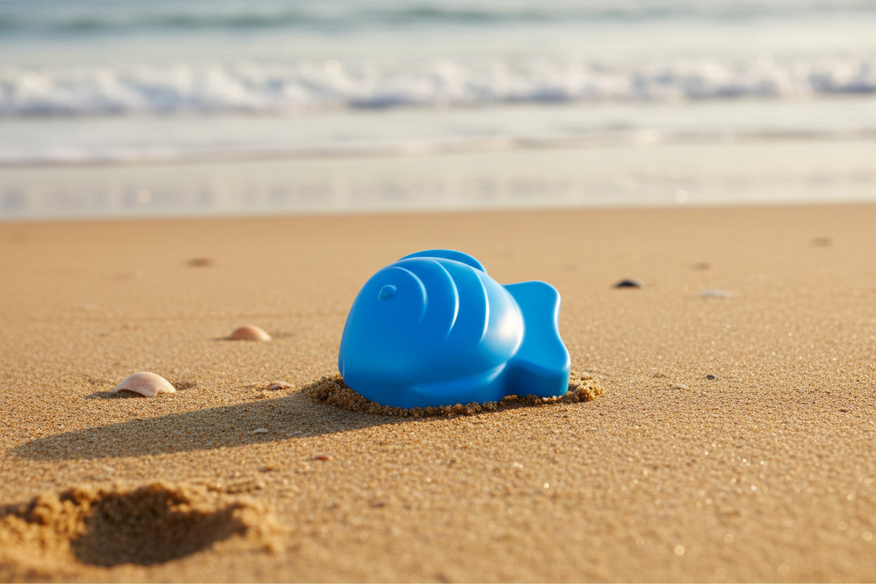 Juguetes de playa Hape en mochila - equipamiento básico