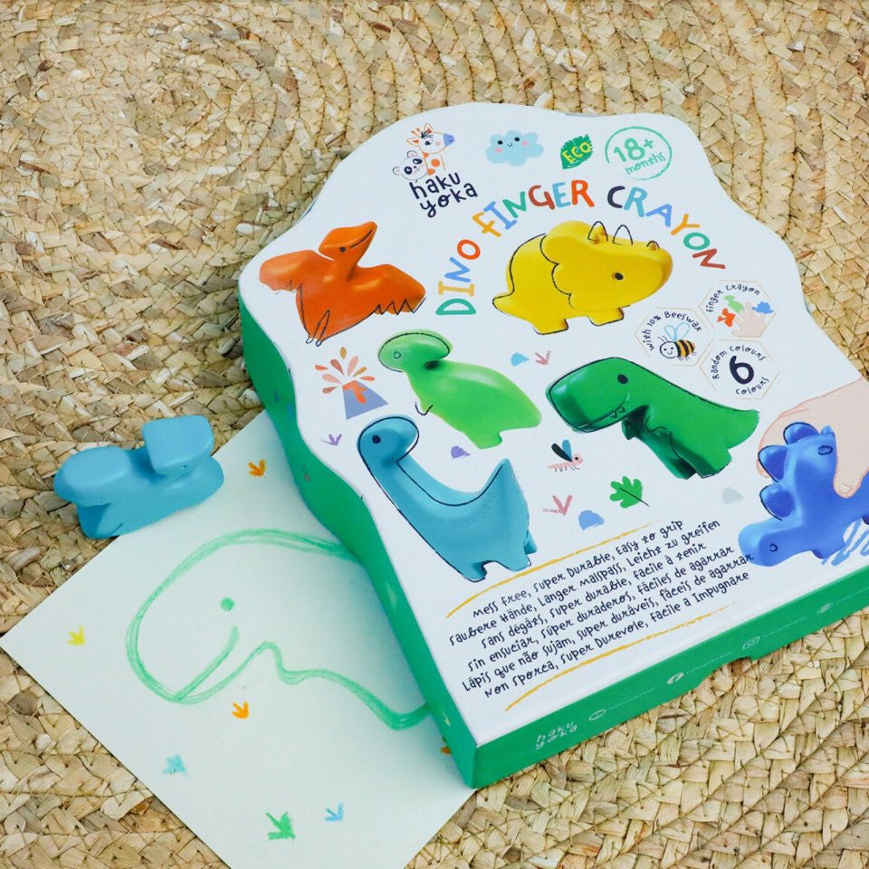 6 Ceras ( crayones) de dedo - dinosaurio - hakuyoka 233113
