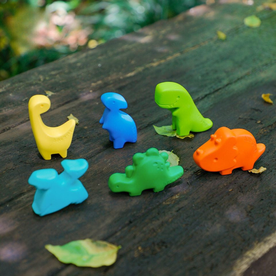 6 Ceras ( crayones) de dedo - dinosaurio - hakuyoka 233113