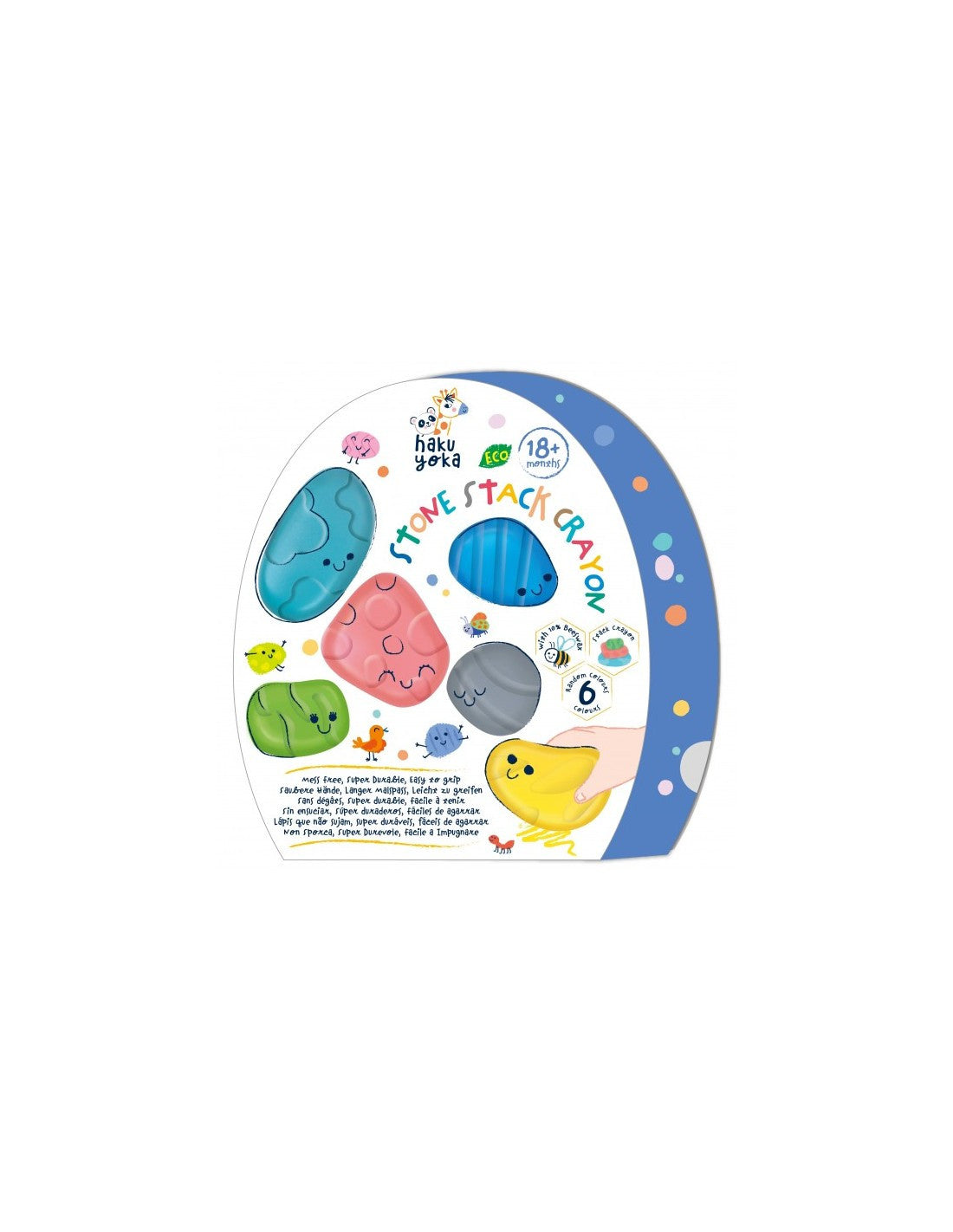 6 Ceras ( crayones) piedras apilables - hakuyoka 233115