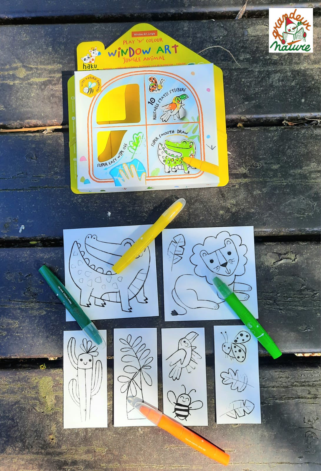 Create drawings on the windows - jungle animals - hakoyuko 243165