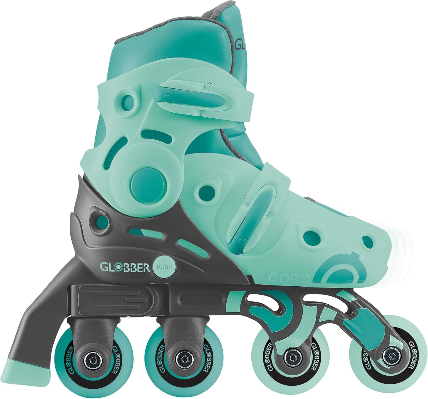Patines en Línea Evolutivos 2 en 1 para niños - Talla 26-29 - Color Verde - Globber