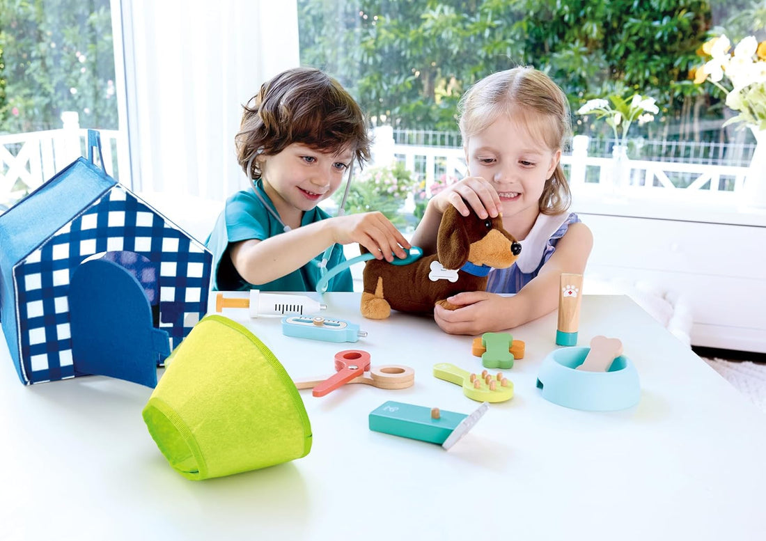 Juego de Rol Clínica Veterinaria Portátil - Juego de Madera - Hape