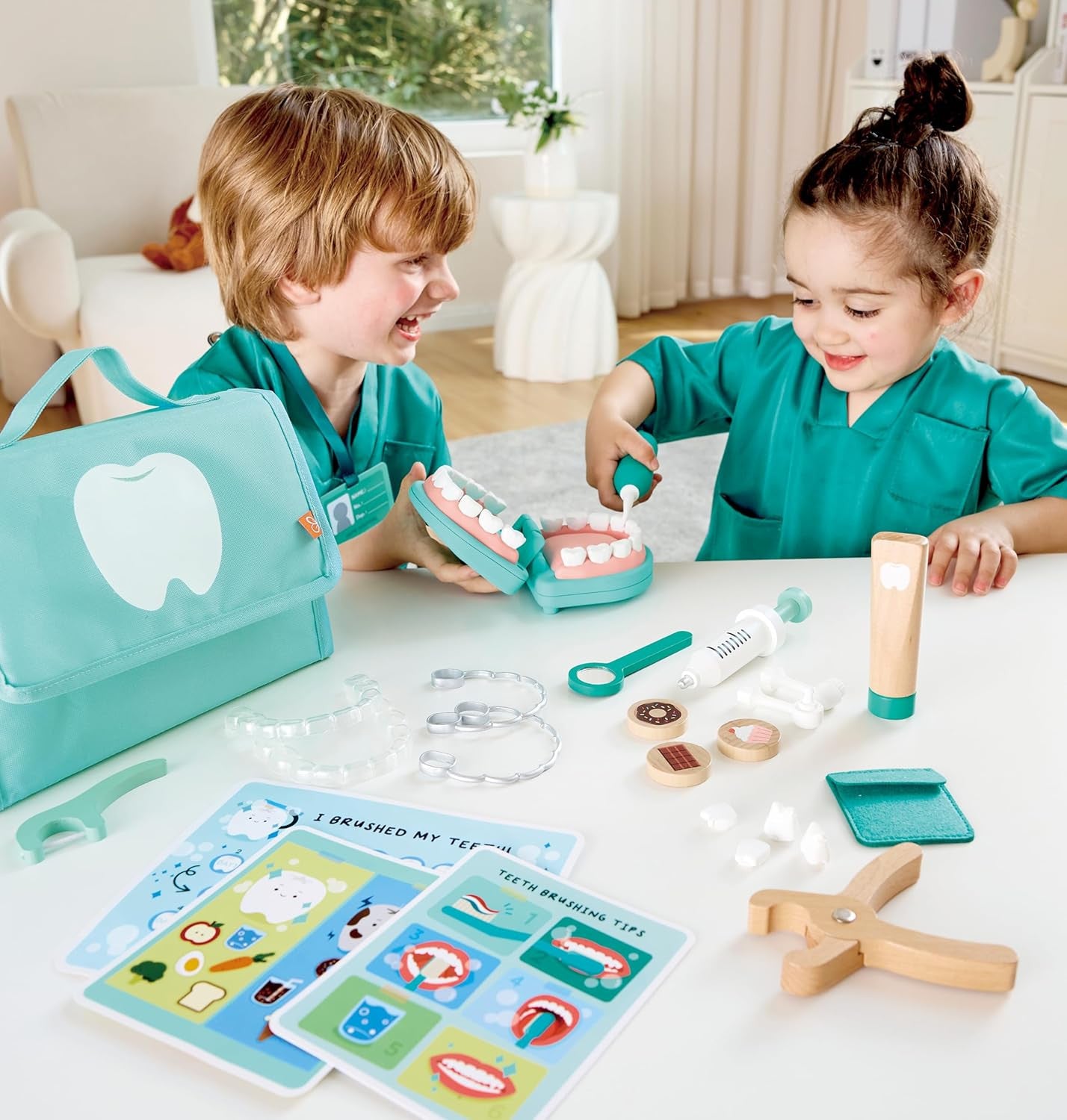 Juego de Rol - Maletín accesorios Dentista - Juego Clínica Dental - Hape E3227- Hape