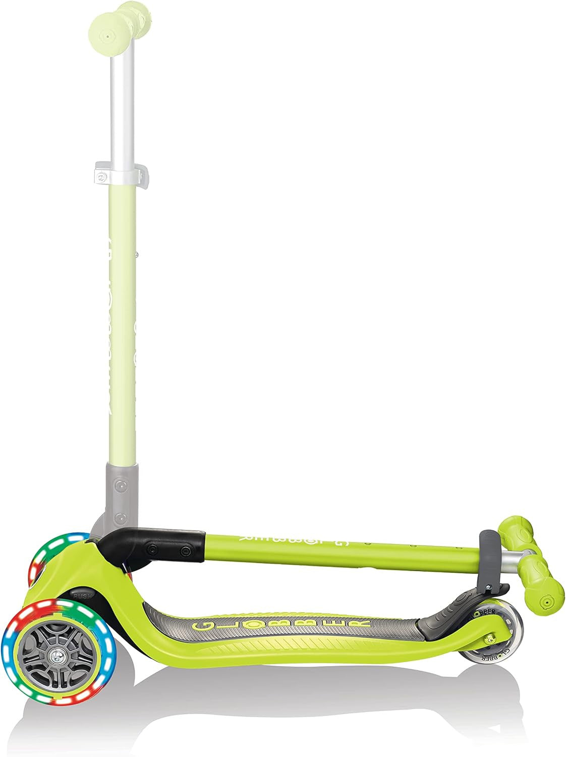 Patinete para niños - Primo Luces Plegable Verde - Con Ruedas Luminosas - Globber