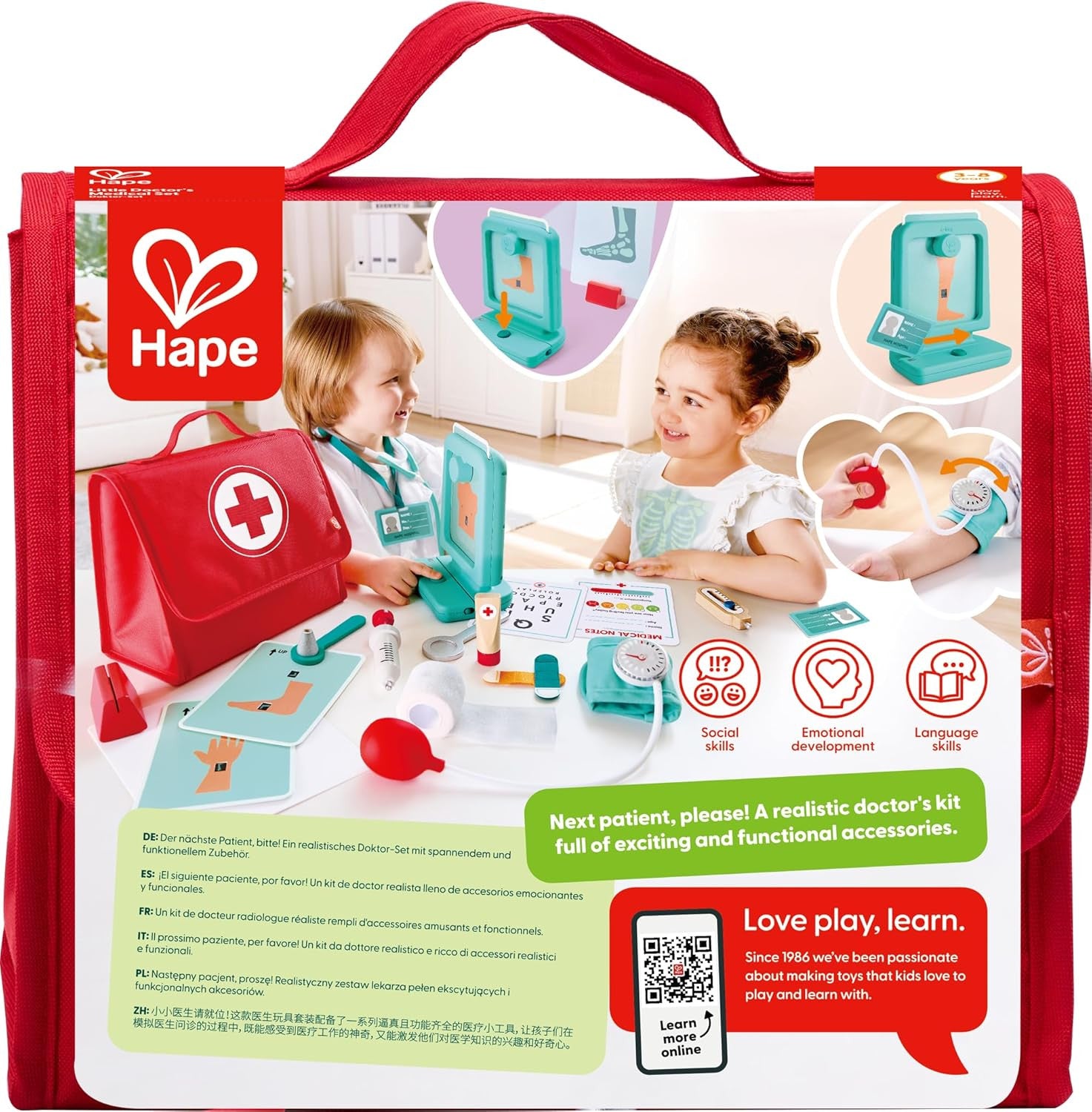 Juego de Rol - Juego Médico el Pequeño Doctor - Hape E3228