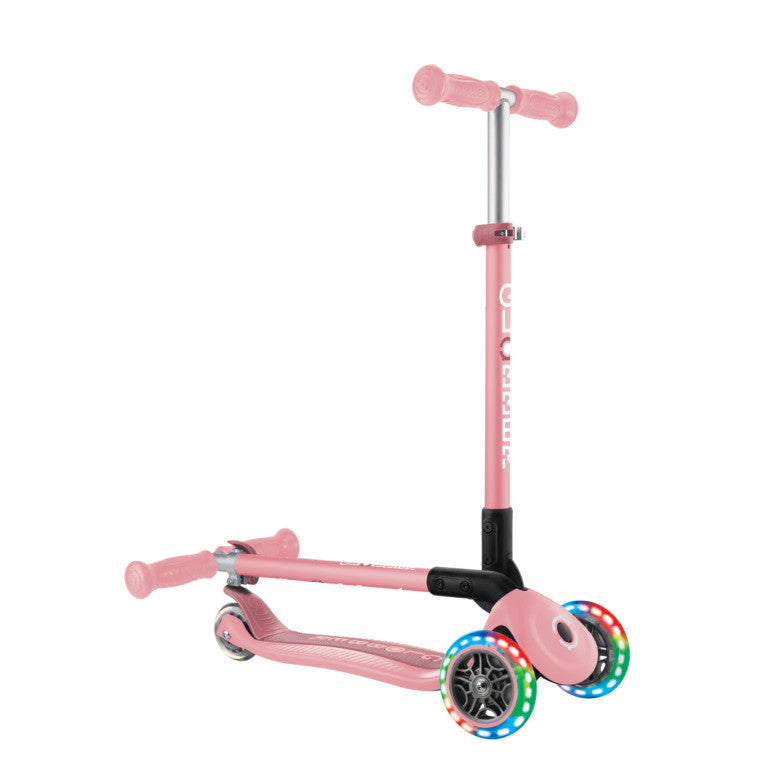 Patinete para Niños - Primo Luces Plegable color Rosa - Globber