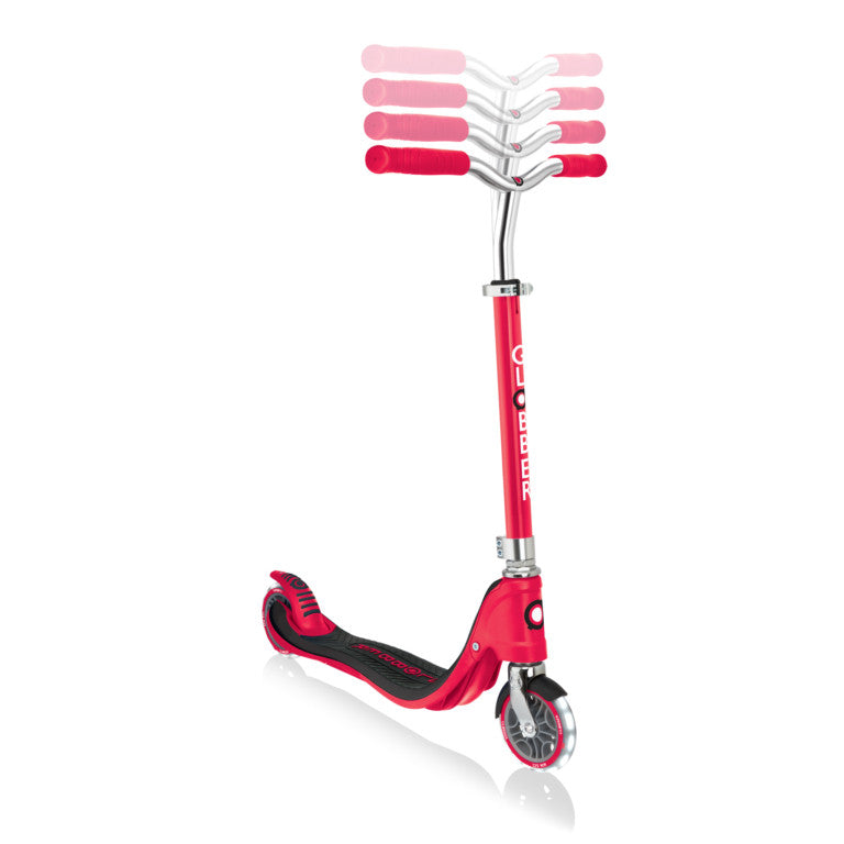 Patinete 2 Ruedas para Niños - Luces Flow 125 color Rojo - Globber