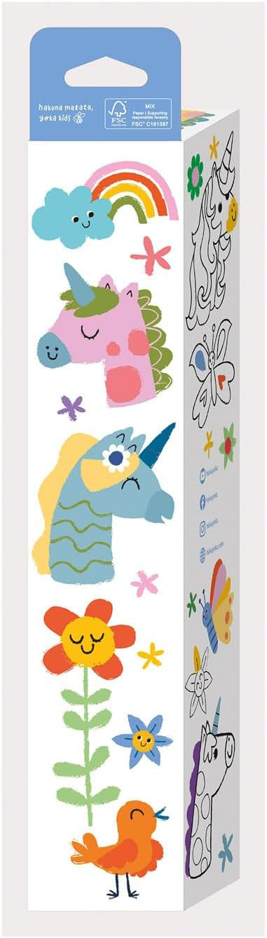 Craft Set - Unicorn Painting Paper Roll Kit + Crayons - Haku Yoka 223068