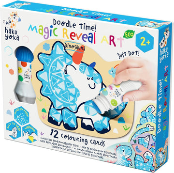 Juego de Manualidades Niños 2 años - Magic Reveal Art - Dinosaurios -Haku Yoka