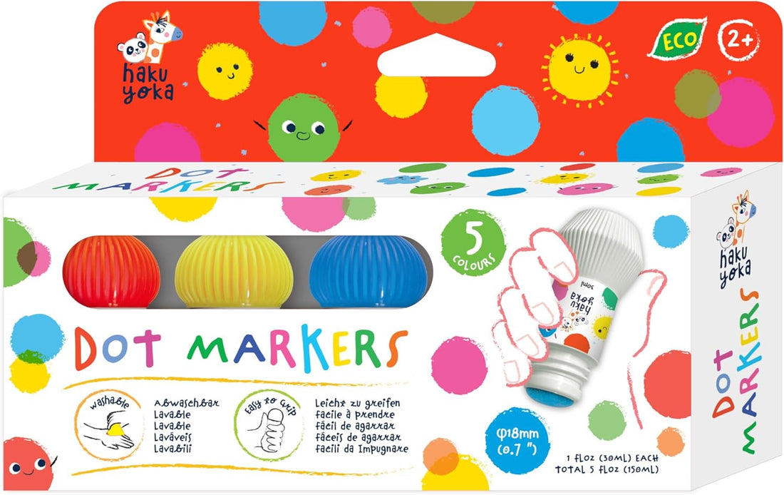 Marcadores de Puntos - Rotuladores de Puntos para Niños Pequeños - Haku Yoka