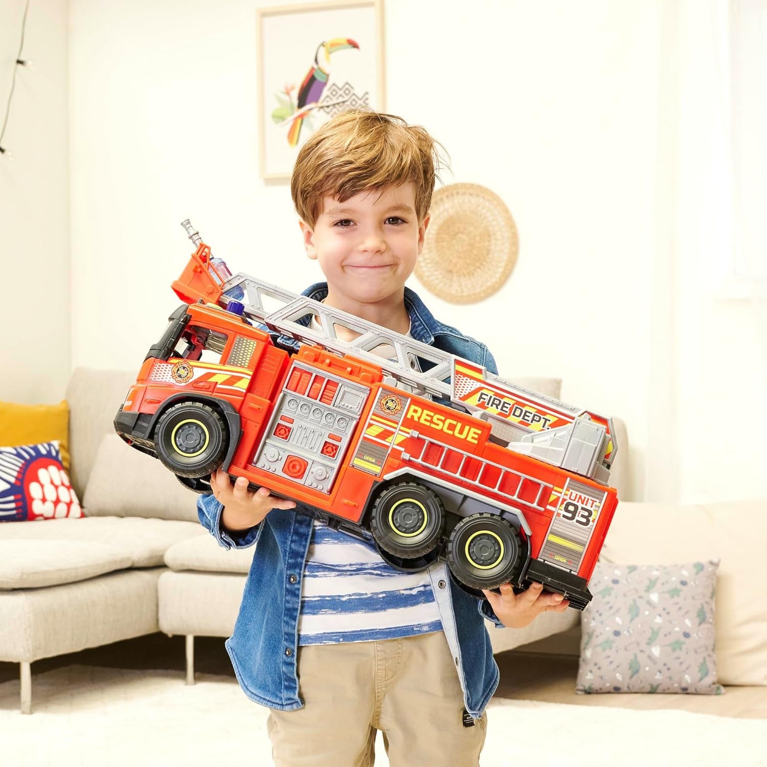 Coche Camión Bomberos Volvo 57cm - Dickie Toys