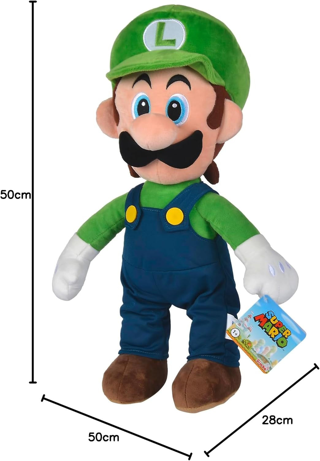 Peluche Luigi 50cm - Super Mario - Simba