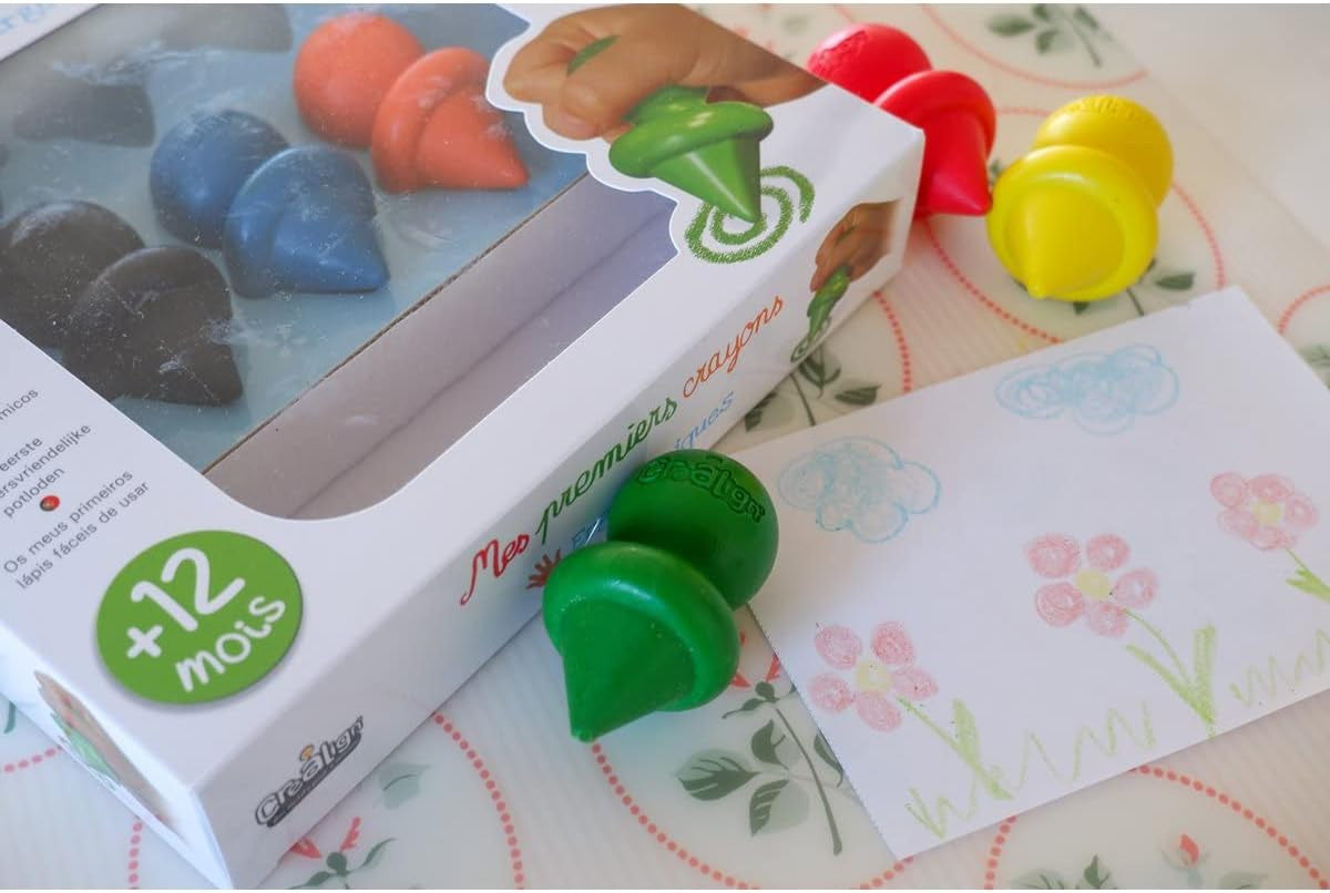 Mis Primeros Lápices de Cera - Mis Primeros Crayons Ergonómicos 6 unidades - Crealign