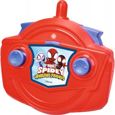 Coche radio control Spiderman RC Spider de 27 cm con luces y carga USB para coordinación - Educar Jugando