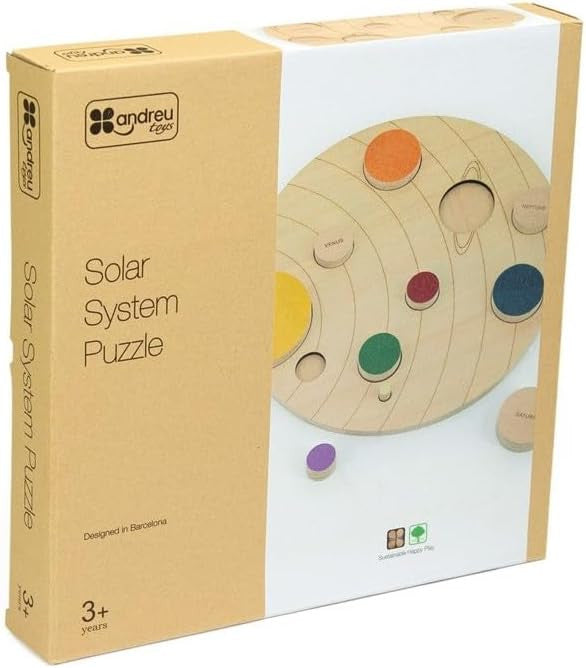 Puzzle de Encajes Sistema Solar Madera - Andreu Toys 16111A