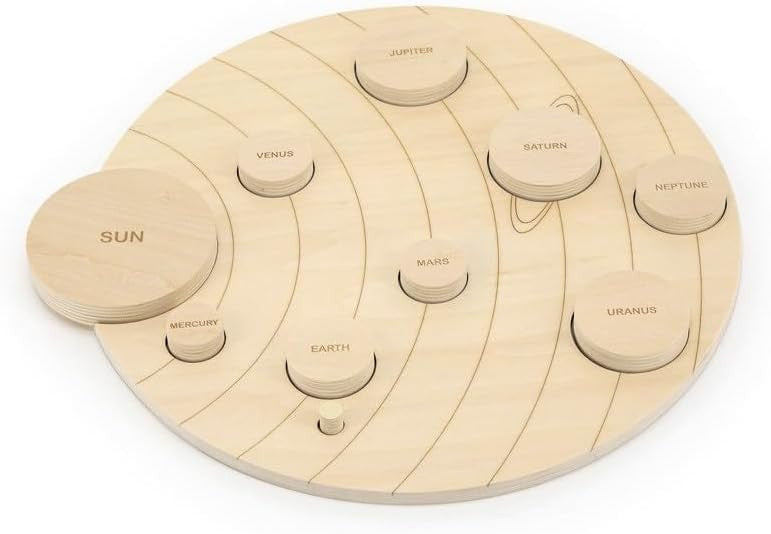 Puzzle de Encajes Sistema Solar Madera - Andreu Toys 16111A