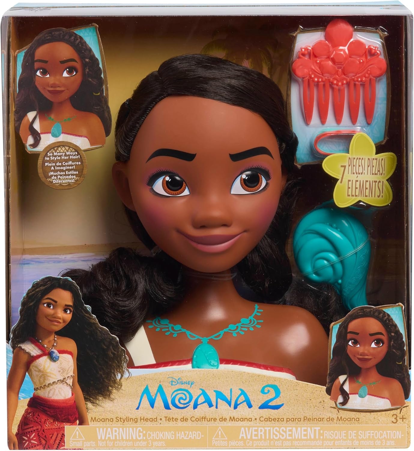 Cabeza de Peinado Princesa Moana - Just Play