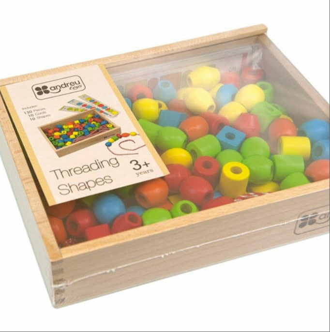 Juego Matemáticas - Enhebrar Formas - Abalorios y Cuentas - Andreu Toys