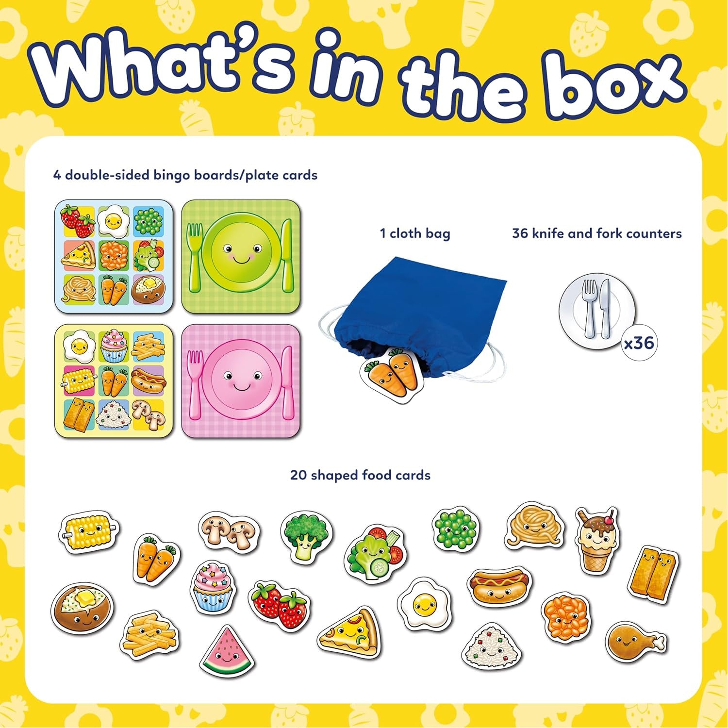 Bingo para Niños - Fun Food Bingo - Orchard Toys