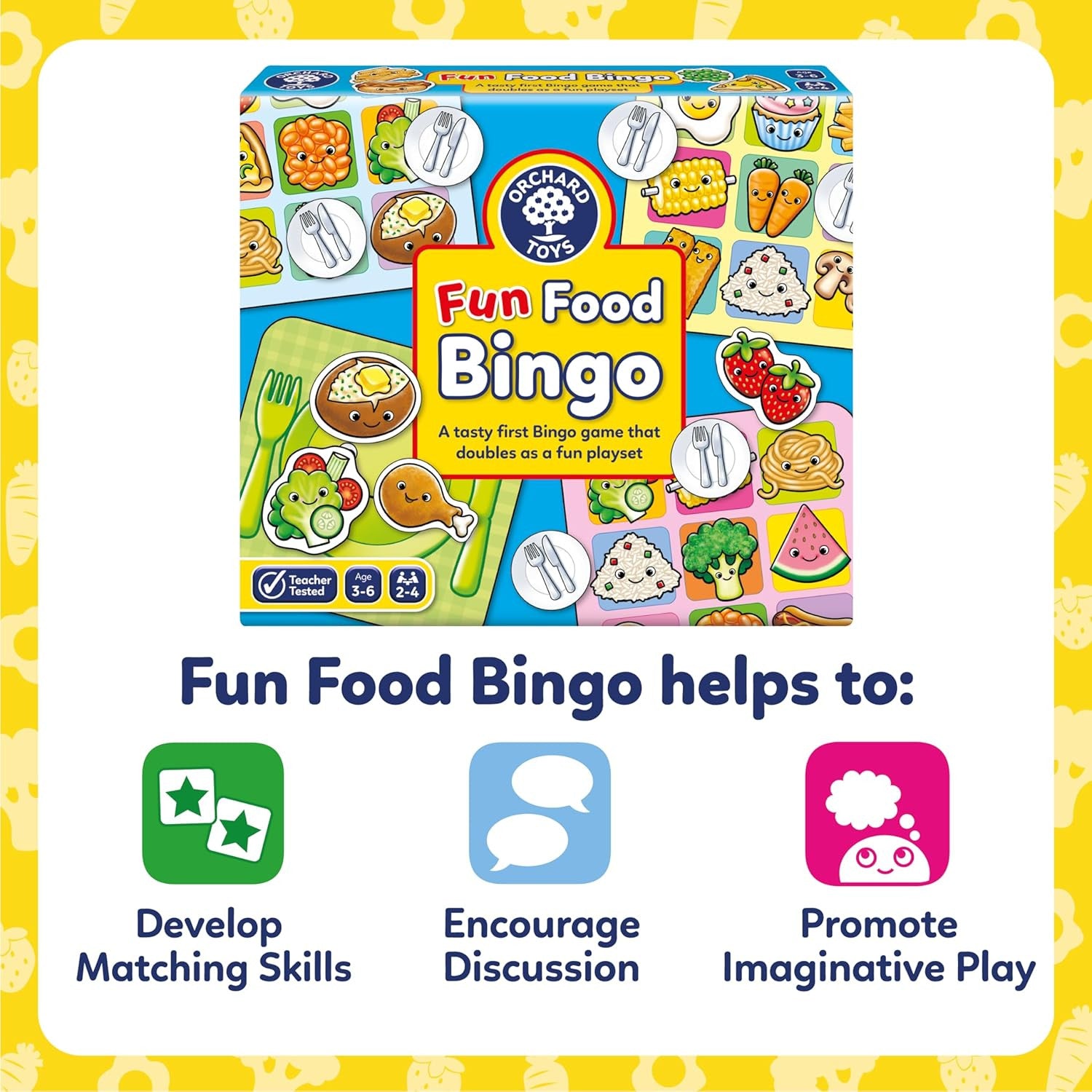 Bingo para Niños - Fun Food Bingo - Orchard Toys