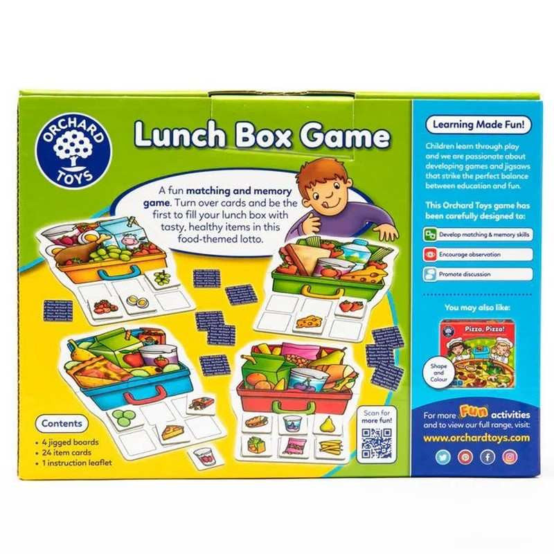 Juego de Memoria y Combinación - Lunch Box Game - Orchard Toys