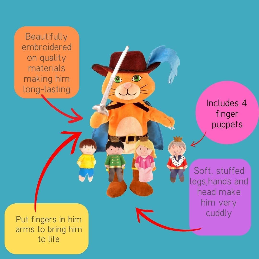 Marioneta de mano El Gato con Botas - Fiesta Crafts