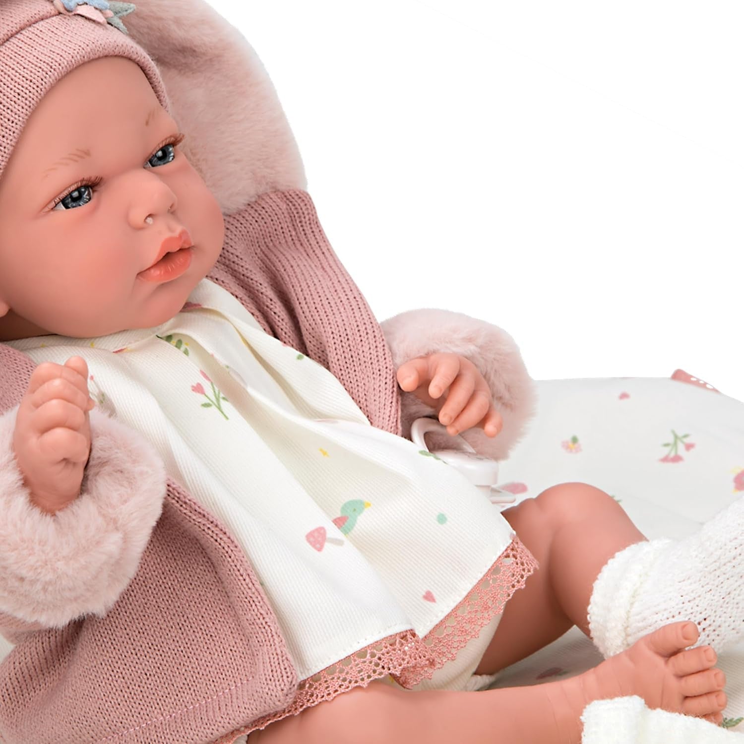 Muñeca elegance con peso real 40 cm andie con manta - arias 60682