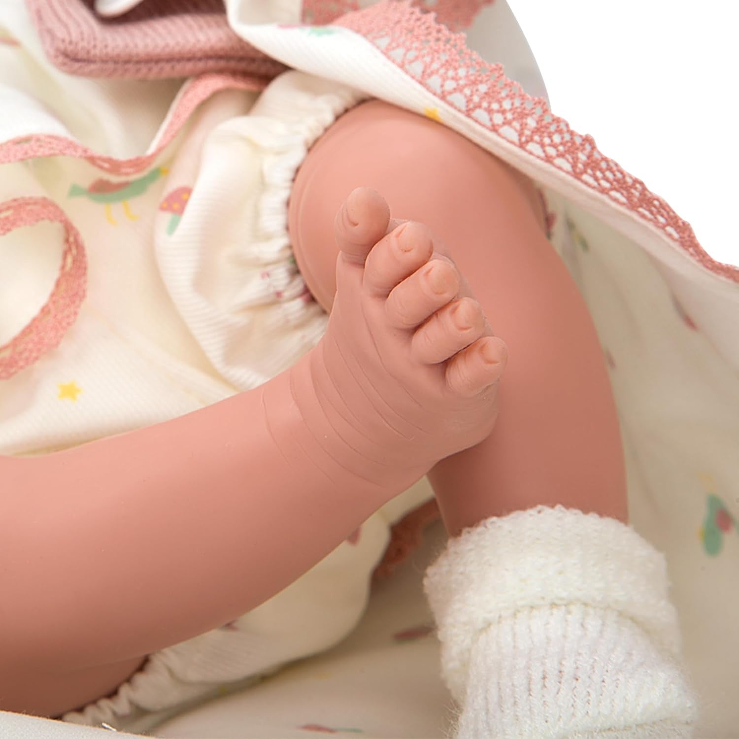 Muñeca elegance con peso real 40 cm andie con manta - arias 60682