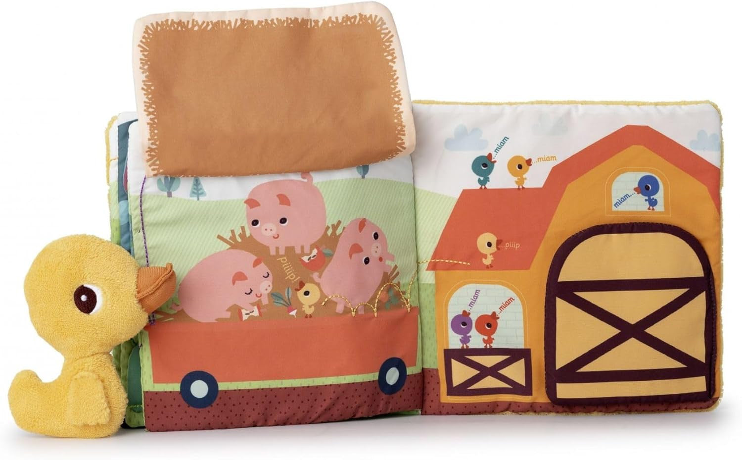 Libro de Tela para Bebés - Gaspar en la Granja - Libro de Multiactividades - Lilliputiens 83548