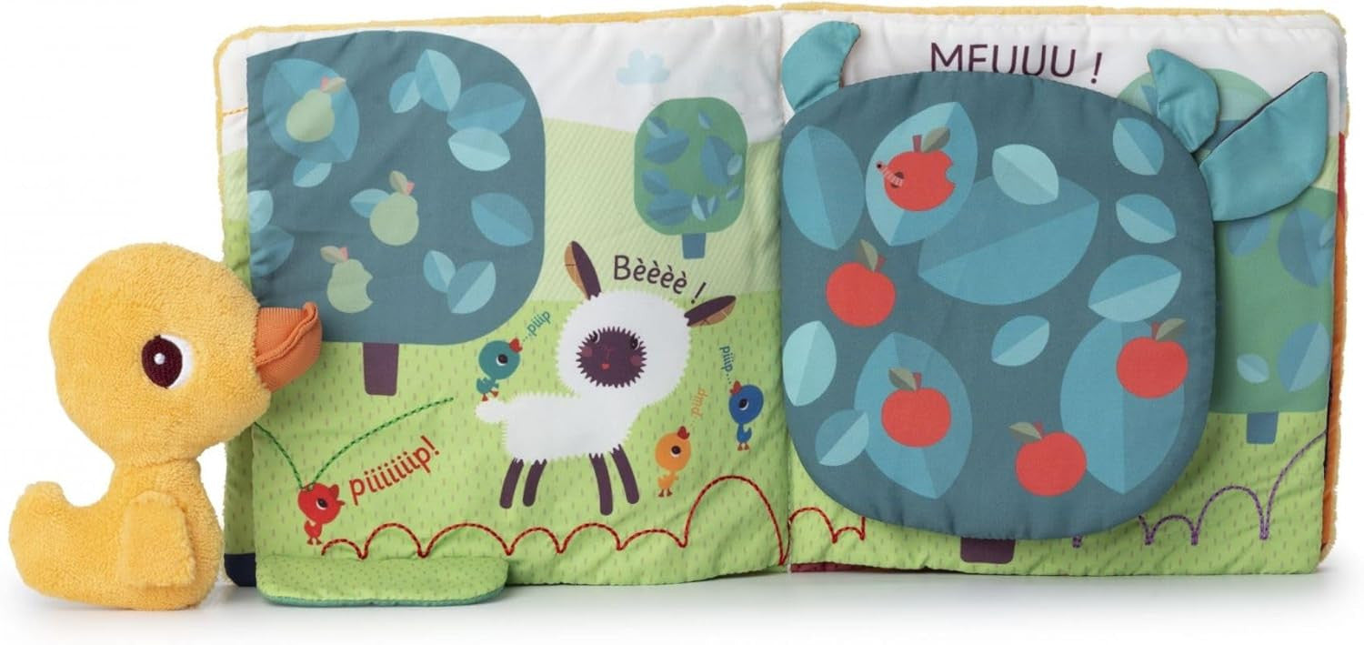 Libro de Tela para Bebés - Gaspar en la Granja - Libro de Multiactividades - Lilliputiens 83548