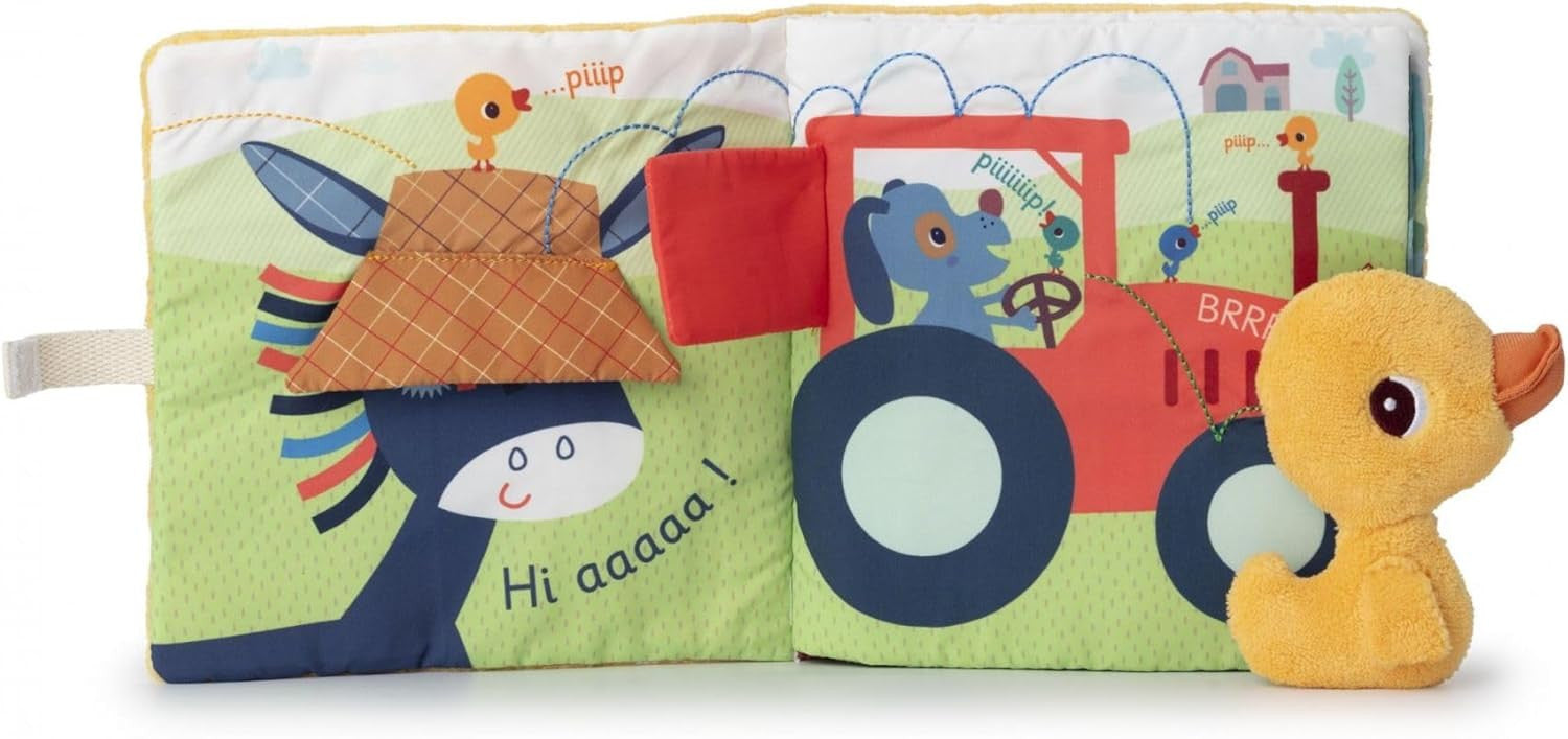 Libro de Tela para Bebés - Gaspar en la Granja - Libro de Multiactividades - Lilliputiens 83548