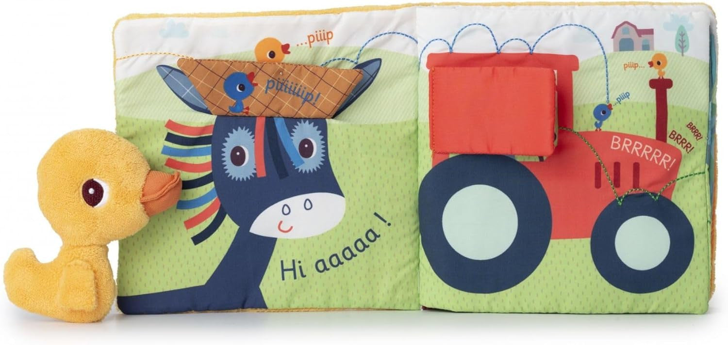 Libro de Tela para Bebés - Gaspar en la Granja - Libro de Multiactividades - Lilliputiens 83548