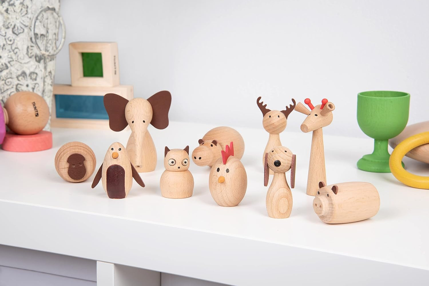 Juego Imaginativo - Wooden Animal - Animales de Madera - Tickit 73472