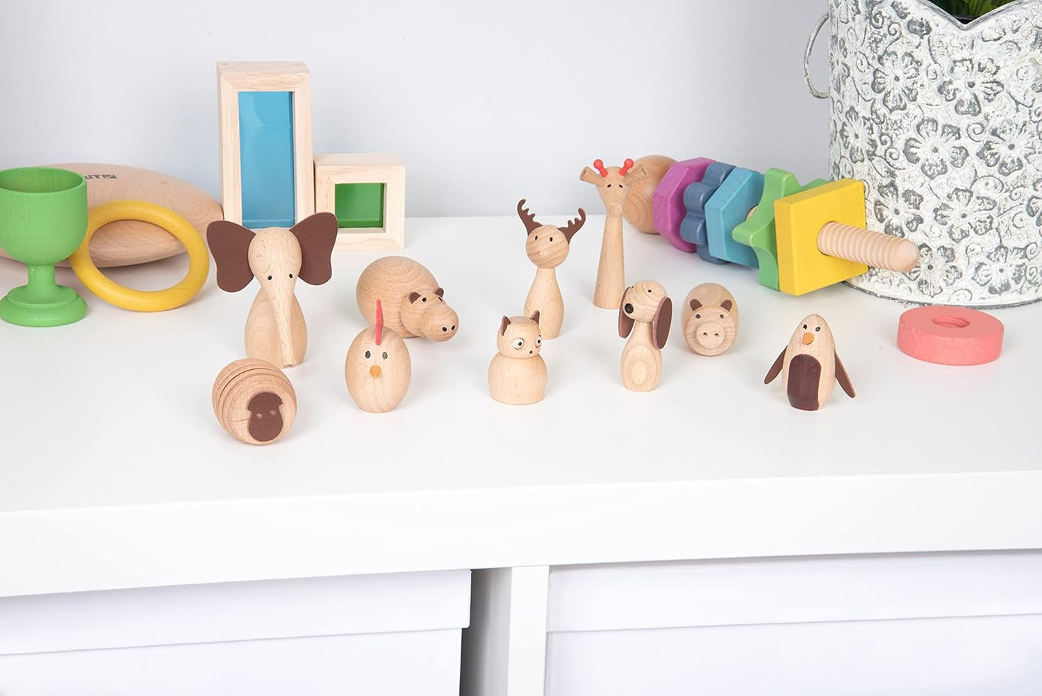 Juego Imaginativo - Wooden Animal - Animales de Madera - Tickit 73472