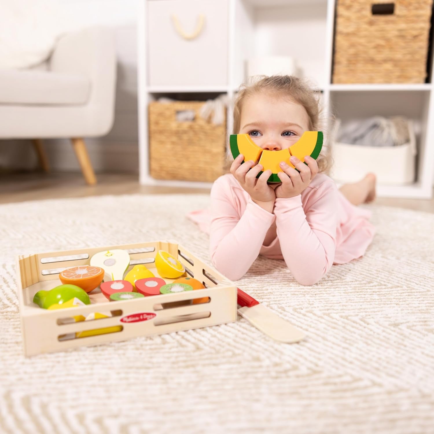 Fruta de Madera para Cortar Melissa & Doug | 17 Piezas