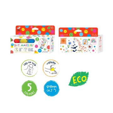 Marcadores de puntos - rotuladores de puntos  para niños pequeños - haku yoka 233112