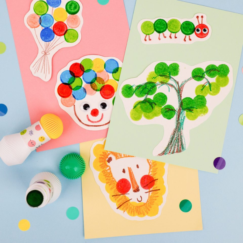 Marcadores de puntos - rotuladores de puntos  para niños pequeños - haku yoka 233112